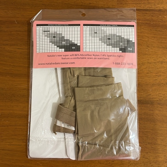 Natalie Caramel S Adult Footless Tights - Picture 3 of 4